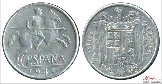 España - 1941 - Franco - Nº 00243 - EBC / XF - 10 centimos 1941