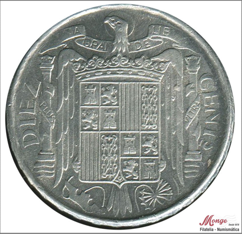 España - 1945 - Franco - Nº 00244 - EBC / XF - 10 centimos 1945