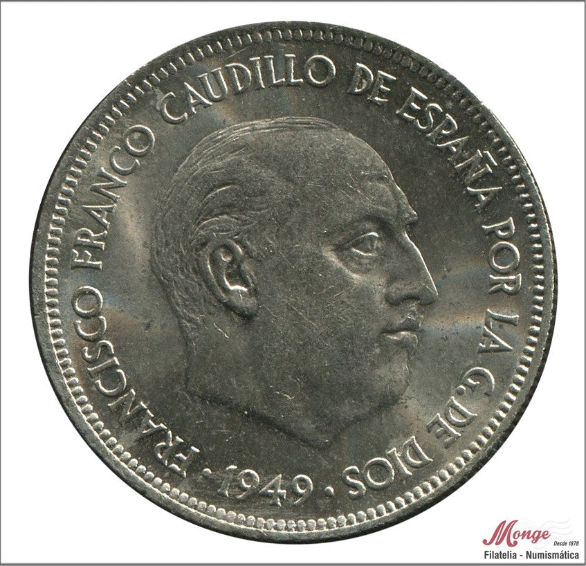 España - 1949 - Franco - Nº 00303 - EBC / XF - 5 pesetas 1949 (49)