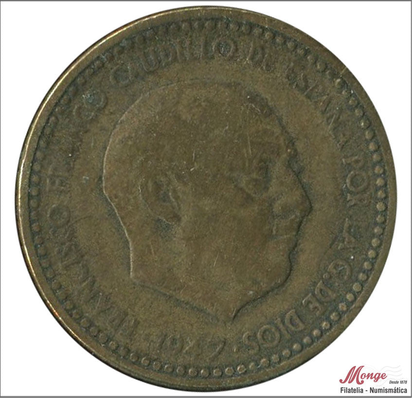 España - 1950 - Franco - Nº 00271 - BC / F - 1 peseta 1947 (50)