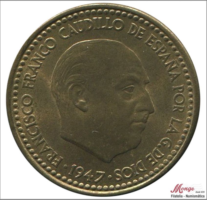 España - 1951 - Franco - Nº 00272 - S/C- aUNC - 1 peseta 1947 (51)