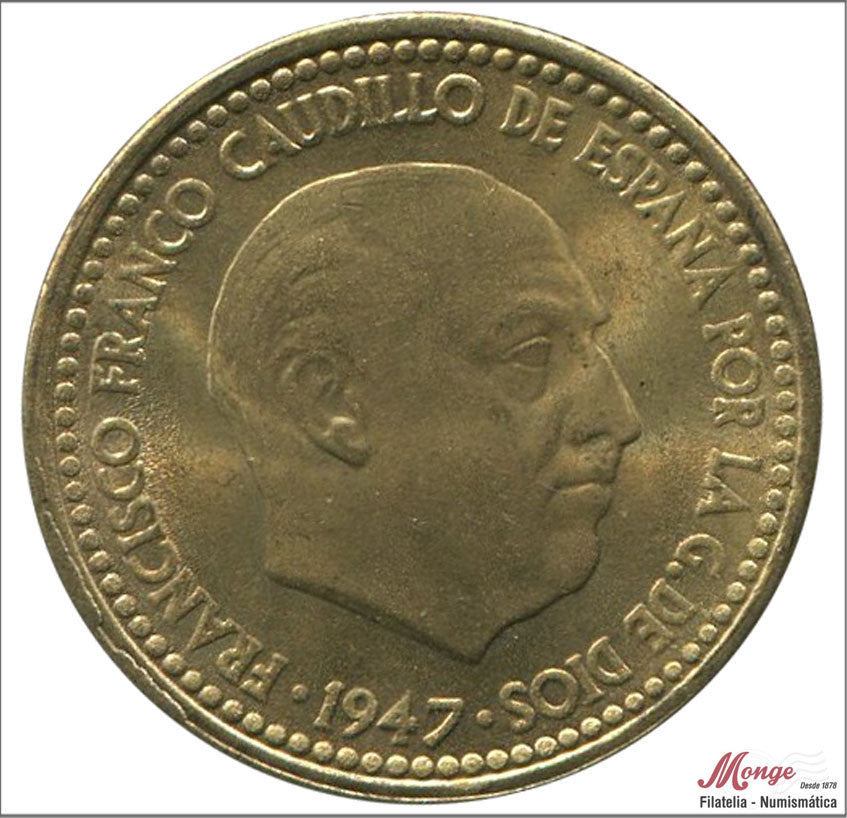 España - 1952 - Franco - Nº 00273 - S/C- aUNC - 1 peseta 1947 (*52)