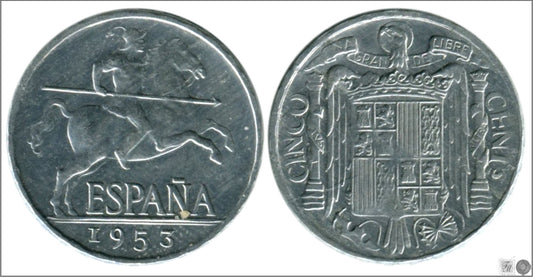 España - 1953 - Franco - Nº 00241 - EBC / XF - 5 centimos 1953