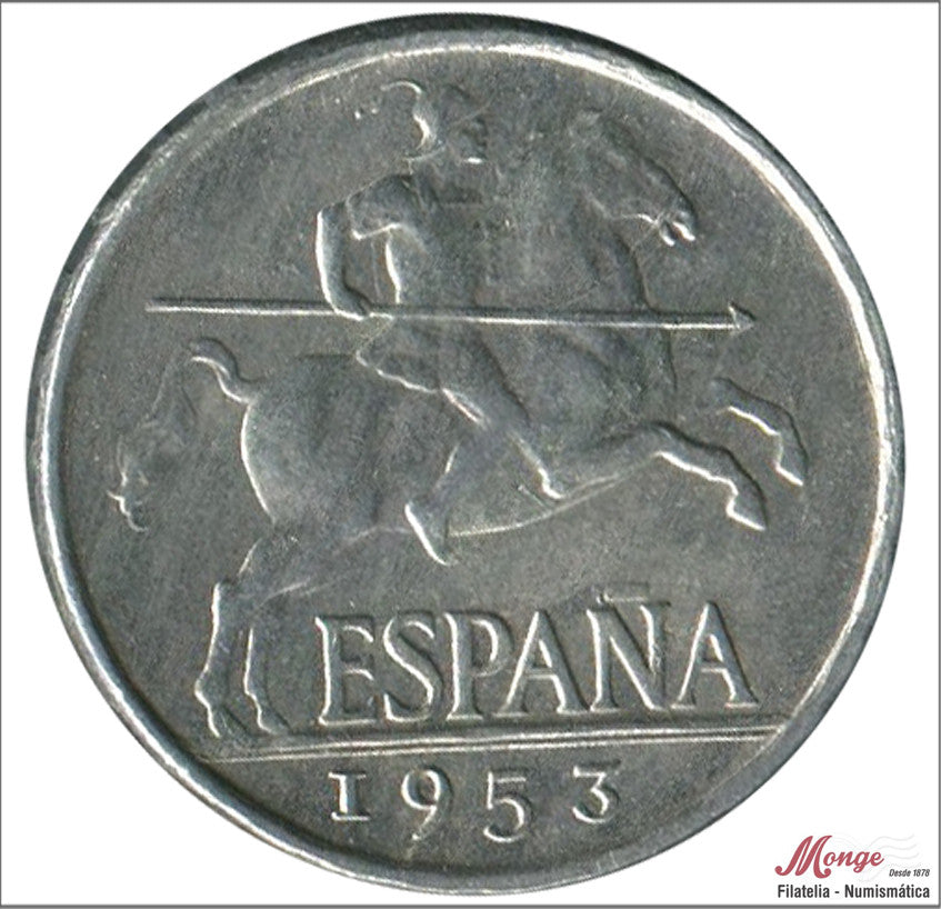 España - 1953 - Franco - Nº 00241 - MBC+ / VF+ - 5 centimos 1953