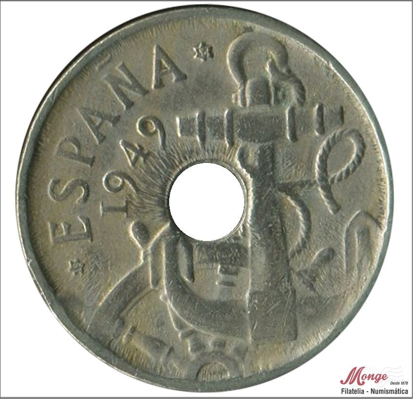 España - 1954 - Franco - Nº 00252 - BC / F - 50 centimos 1949 (54)