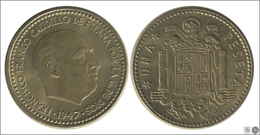 España - 1954 - Franco - Nº 00275 - EBC- / XF- - 1 pta 1947 (54)