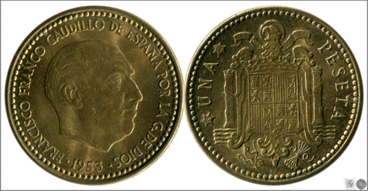 España - 1954 - Franco - Nº 00277 - S/C-/aUNC - 1 peseta 1953 (54)