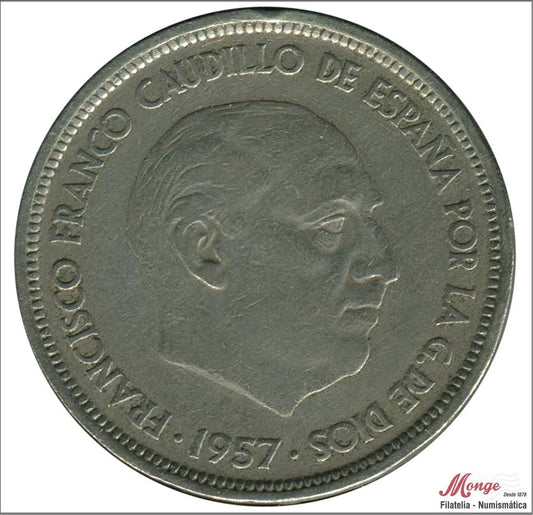 España - 1957 - Franco - Nº 00362 - BC / F - 50 pesetas 1957 (BA) / Emitidas en Barcelona