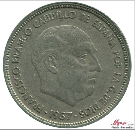 España - 1957 - Franco - Nº 00362 - MBC - / VF- - 50 pesetas 1957 (BA) / Emitidas en Barcelona