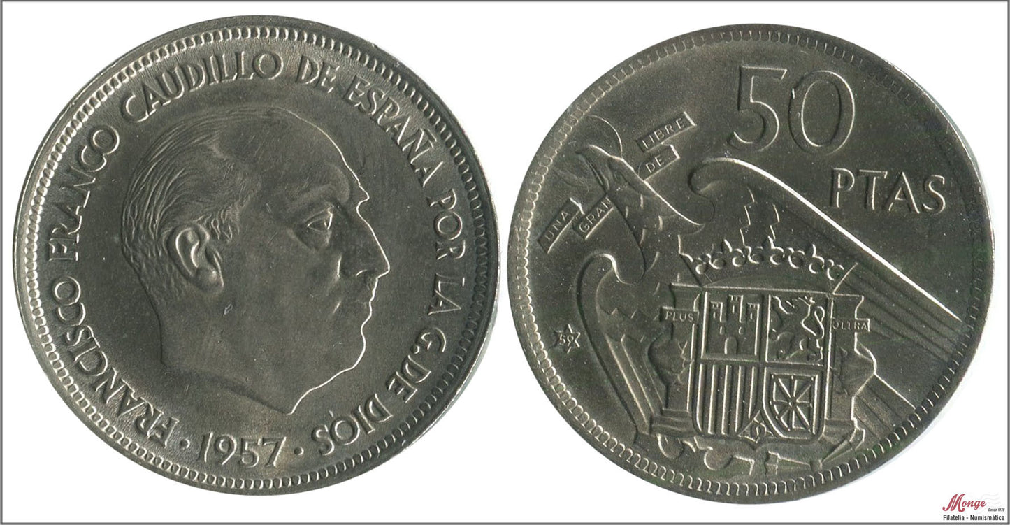 España - 1958 - Franco - Nº 00340 - EBC / XF - 50 pesetas 1957 (58)