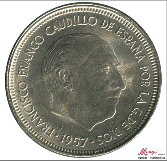 España - 1959 - Franco - Nº 00308 - S/C-/aUNC - 5 pesetas 1957 (59)