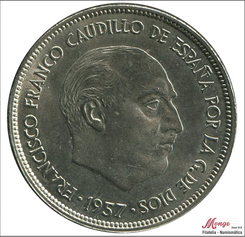 España - 1959 - Franco - Nº 00326 - EBC / XF - 25 pesetas 1957 (59)