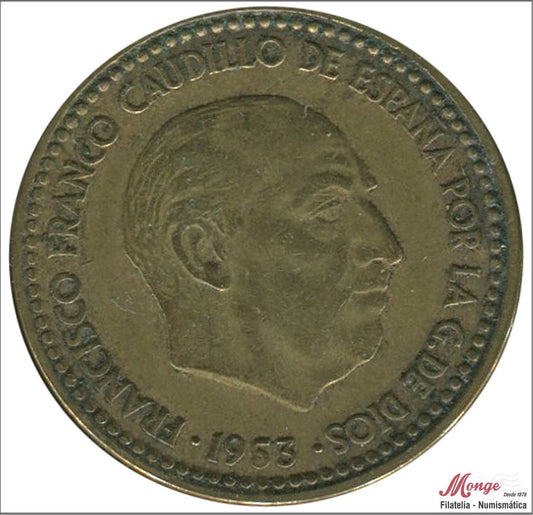 España - 1960 - Franco - Nº 00279 - BC / F - 1 peseta 1953 (60)