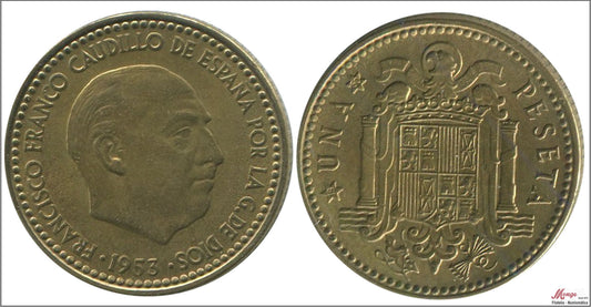 España - 1960 - Franco - Nº 00279 - EBC / XF - 1 peseta 1953 (60)