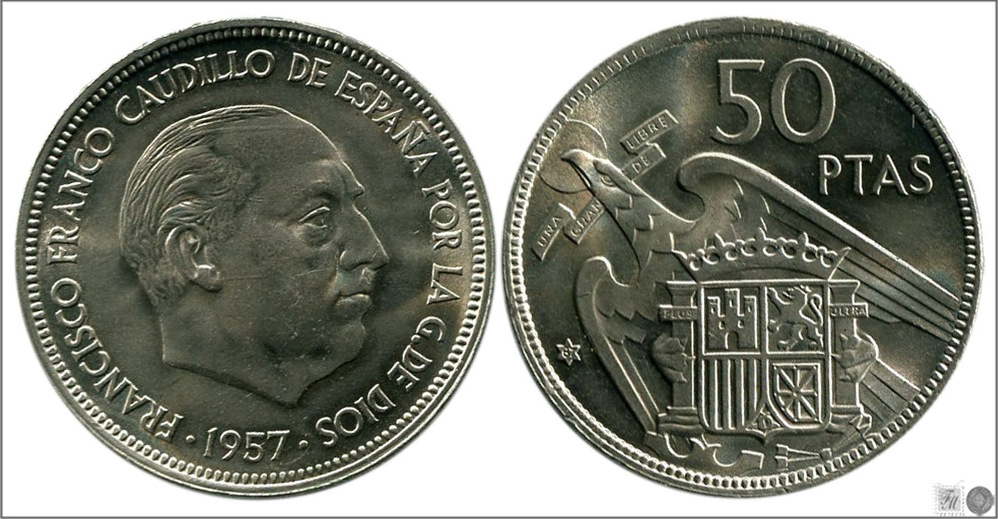 España - 1960 - Franco - Nº 00342 - S/C / UNC - 50 pesetas 1957 (60)