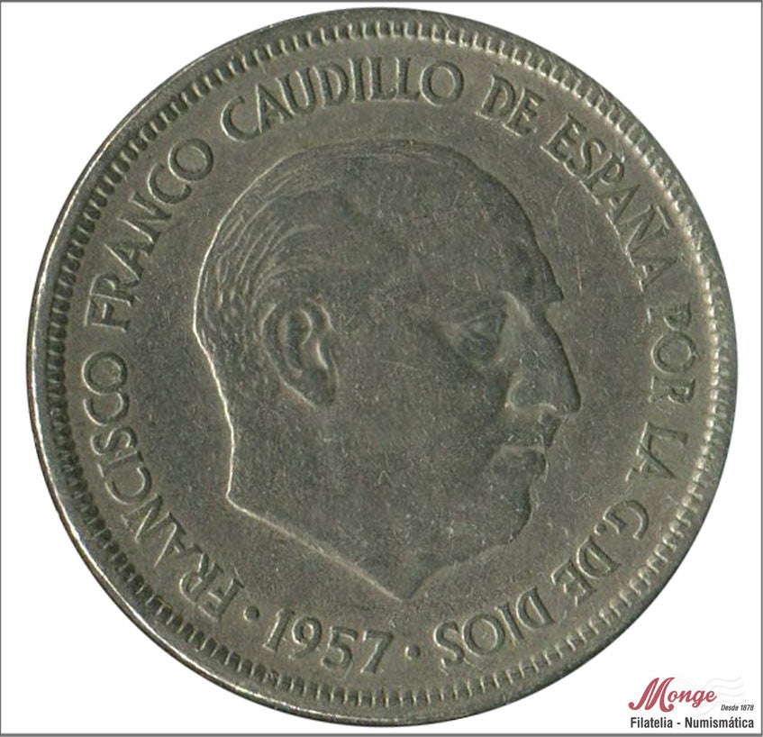 España - 1961 - Franco - Nº 00310 - BC / F - 5 pesetas 1957 (61)