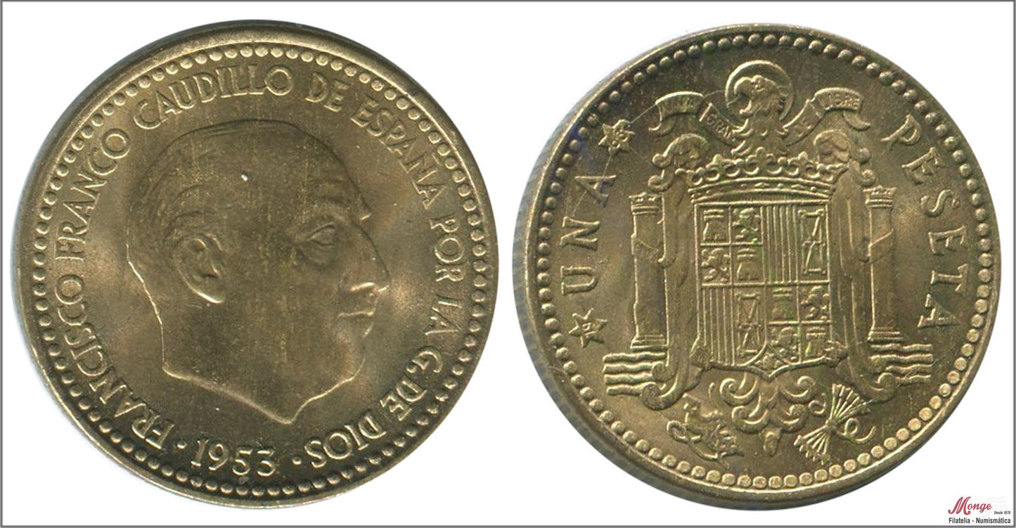 España - 1963 - Franco - Nº 00282 - S/C-/aUNC - 1 peseta 1953 (63)