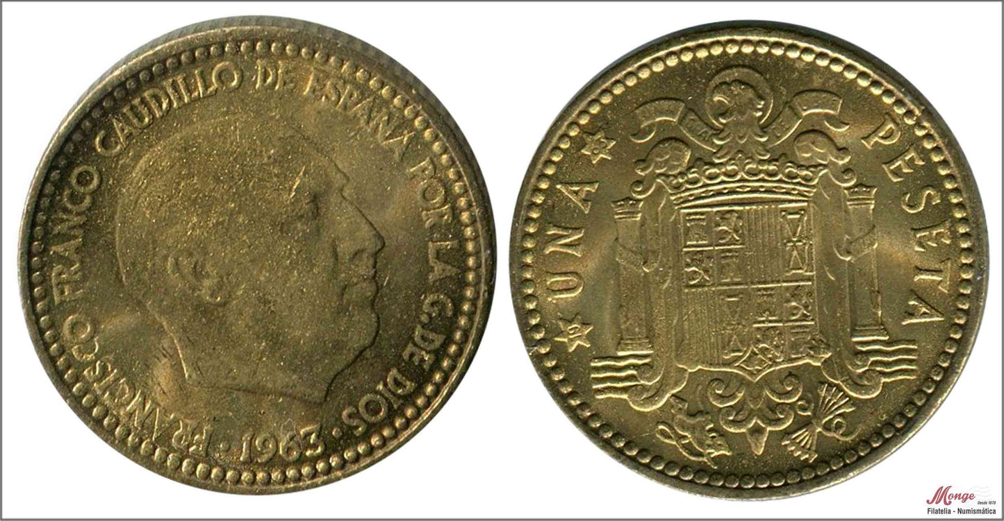 España - 1963 - Franco - Nº 00283 - S/C-/aUNC - 1 peseta 1963 (63)