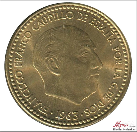 España - 1966 - Franco - Nº 00286 - S/C-/aUNC - 1 peseta 1963 (66)