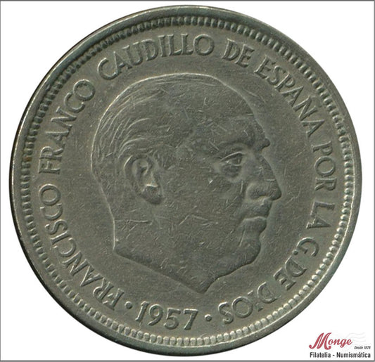 España - 1966 - Franco - Nº 00315 - BC / F - 5 pesetas 1957 (66)