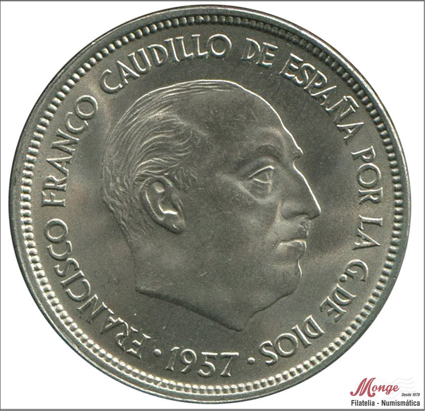 España - 1966 - Franco - Nº 00330 - EBC+ / XF+ - 25 pesetas 1957 (66)