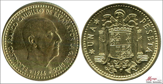 España - 1968 - Franco - Nº 00289 - EBC / XF - 1 peseta 1966 (68)