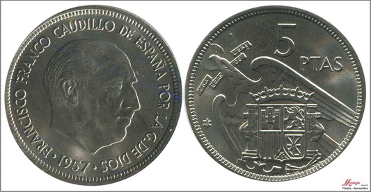 España - 1969 - Franco - Nº 00318 - S/C-/aUNC - 5 pesetas 1957 (69)