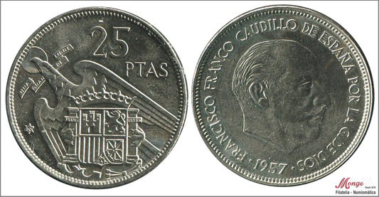 España - 1970 - Franco - Nº 00334 - S/C-/aUNC - 25 pesetas 1957 (70)