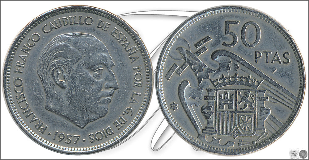 España - 1971 - Franco - Nº 00347 - BC / F - 50 pesetas 1957 (71)