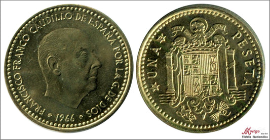 España - 1972 - Franco - Nº 00293 - EBC / XF - 1 peseta 1966 (72)