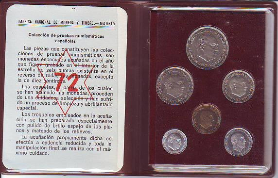 España - 1972 - Franco Series - Nº 0362G - PROOF - Año 1972 Franco 6 mon.