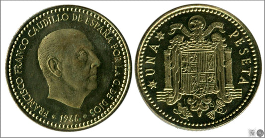 España - 1973 - Franco - Nº 00294 - PROOF - 1 peseta 1966 (73)