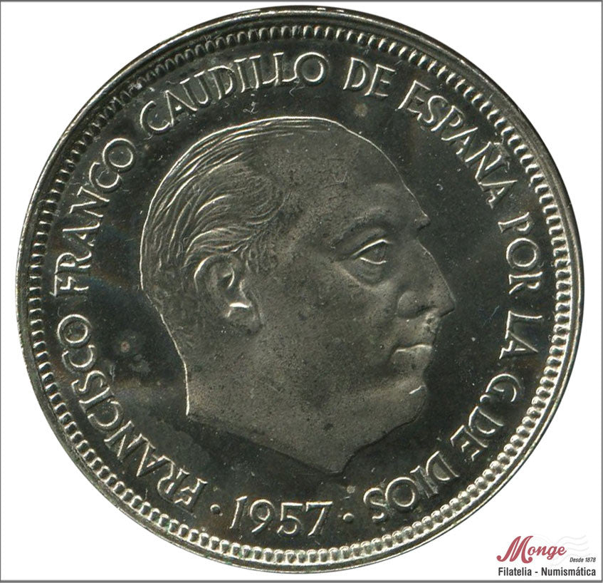 España - 1973 - Franco - Nº 00349 - PROOF - 50 pesetas 1957 (73) - manchitas