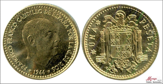 España - 1974 - Franco - Nº 00295 - S/C / UNC - 1 peseta 1966 (74)