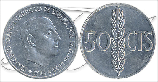 España - 1975 - Franco - Nº 00266 - S/C / UNC - 50 ct 1966 (75) trucada