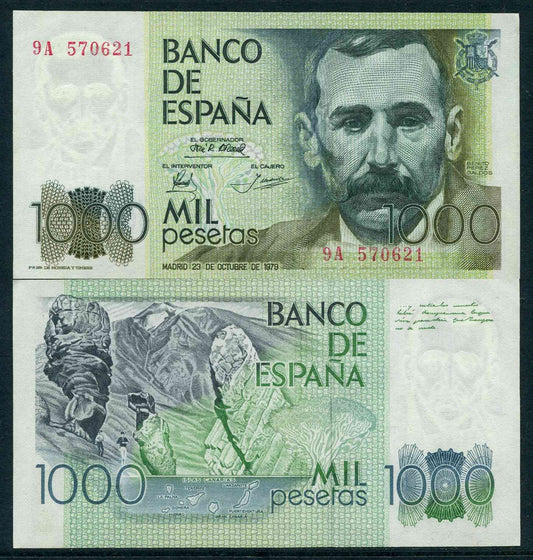 España - 1979 - Billetes Juan Carlos I - Nº 00524-9A - SC/UNC - 1000 pesetas 1979 Serie 9 A