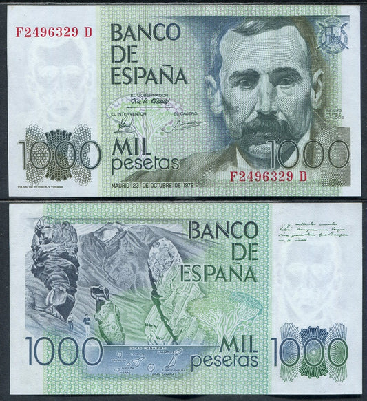 España - 1979 - Billetes Juan Carlos I - Nº 00524 - SC-/aUNC - 1000 pesetas 1979 con serie