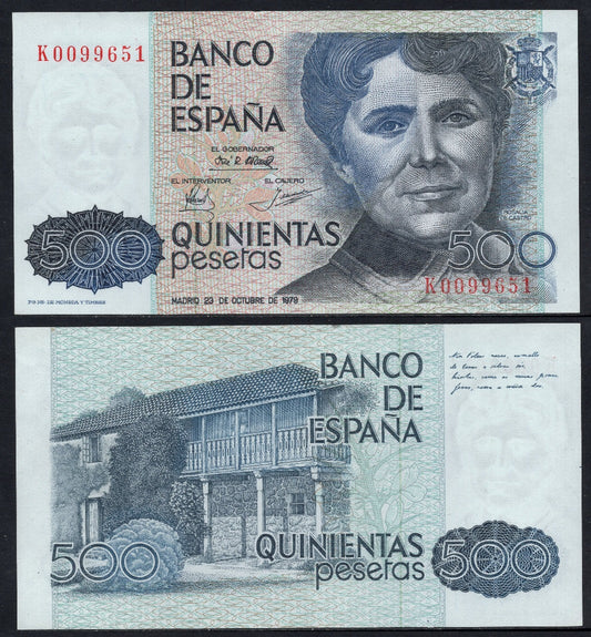 España - 1979 - Billetes Juan Carlos I - Nº 00530 - SC/UNC - 500 pesetas 1979 serie K