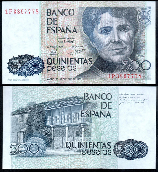 España - 1979 - Billetes Juan Carlos I - Nº 00530 - SC/UNC - 500 pesetas 1979 serie P