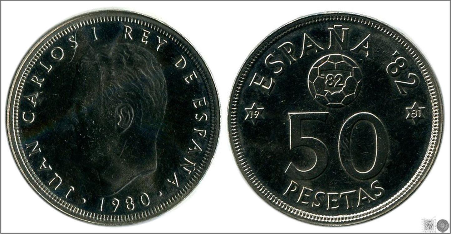 España - 1981 - Juan Carlos I - Nº 00395 - S/C / UNC - 50 ptas 80(*81) Mundial