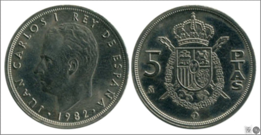 España - 1982 - Juan Carlos I - Nº 00409 - S/C / UNC - 5 ptas 1982 M