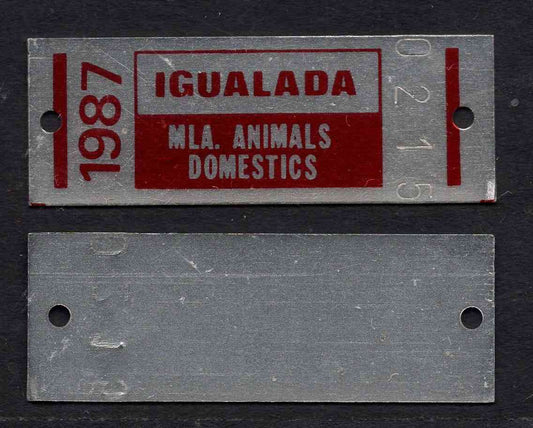 España - 1987 - Cooperativas - Nº NC-303 - MBC / VF - Mla. Animales Domesticos- igualada/ aluminio/ numerada 215