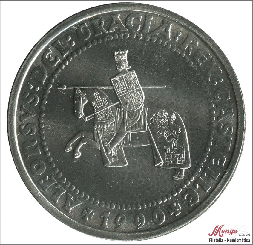 España - 1990 - Conmemorativas FNMT - Nº 00609 - PROOF - 5 Ecu 1990 / 33,62 gr. plata / 1 Onza de plata pura