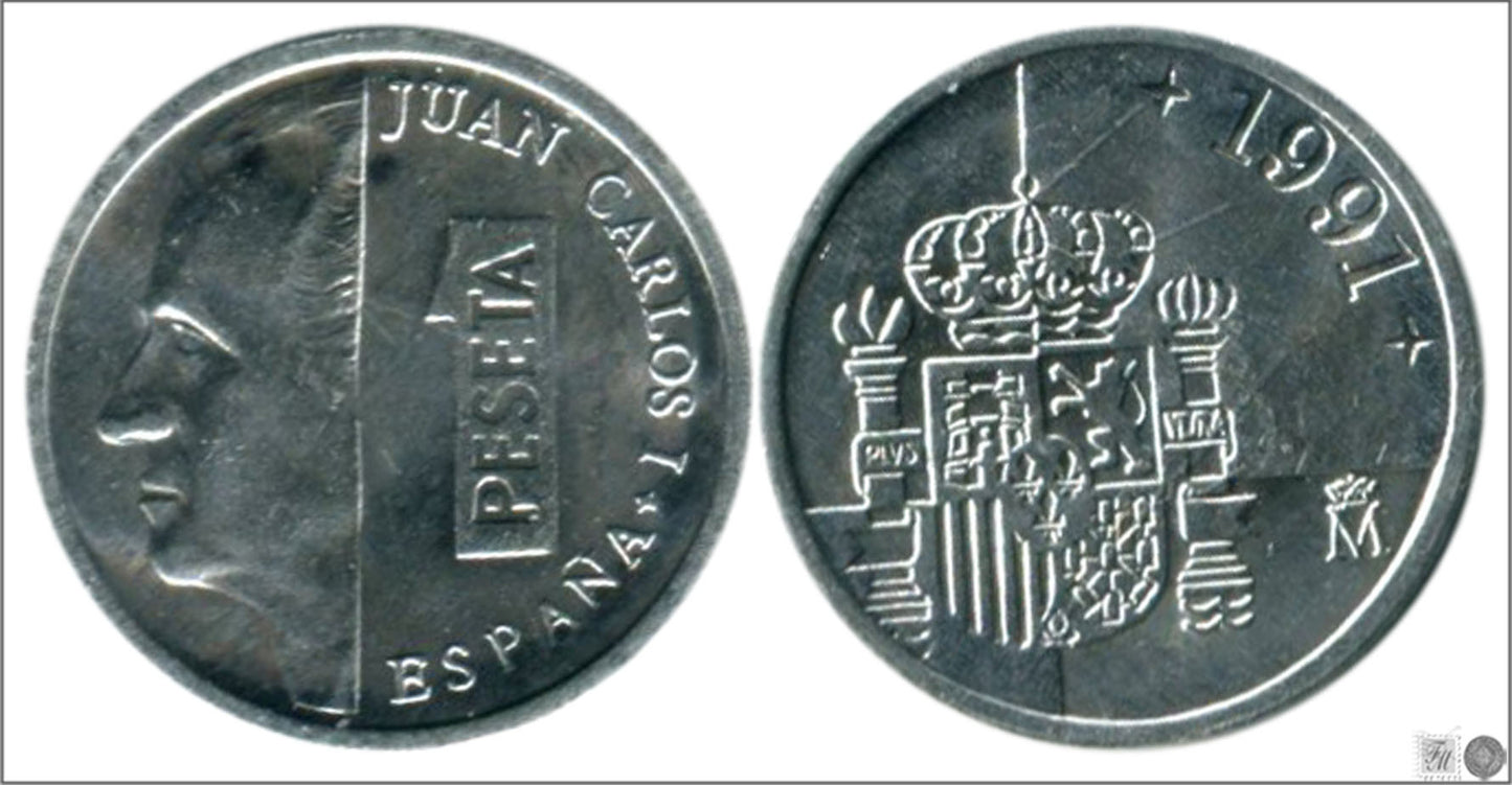 España - 1991 - Juan Carlos I - Nº 00421 - S/C / UNC - 1 pta. 1991