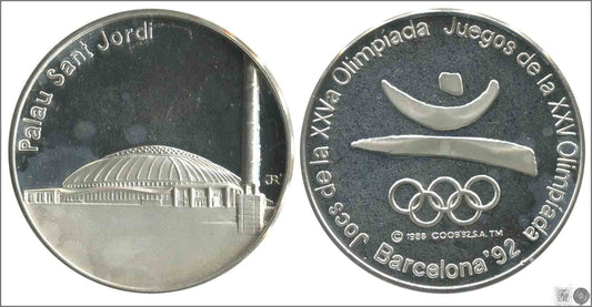 España - 1992 - Medalla - PROOF - Palau Sant Jordi / Olimpiada Barcelona 92 / 24,50 gr. plata / En estuche / Oficial