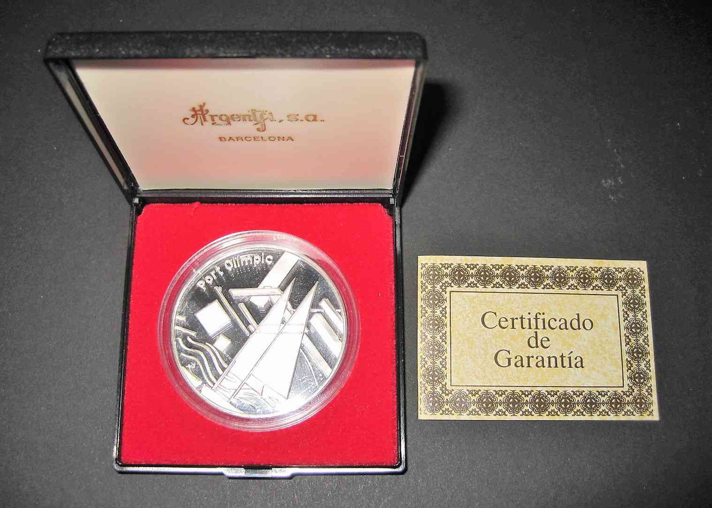 España - 1992 - Medalla - PROOF - Puerto Olimpico / Olimpiada Barcelona 92 / 24,50 gr. plata / En estuche / Oficial