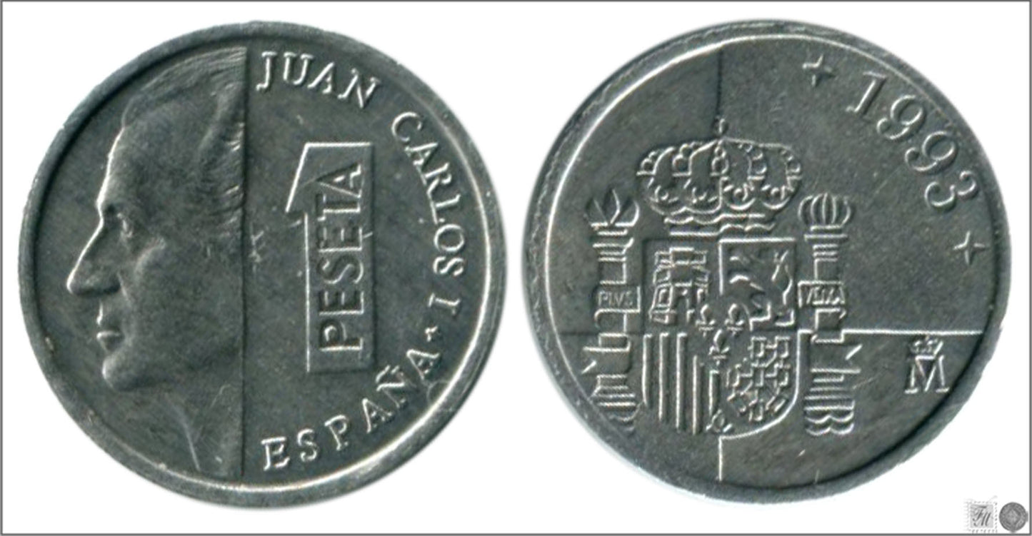 España - 1993 - Juan Carlos I - Nº 00423 - S/C / UNC - 1 pta. 1993