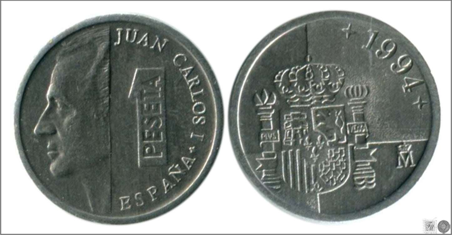 España - 1994 - Juan Carlos I - Nº 00424 - S/C / UNC - 1 pta. 1994