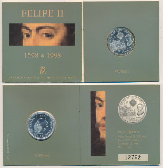 España - 1998 - Juan Carlos I Carteras - Nº 0579a - FDC / MS - 2000 ptas. año 1998 Ag.