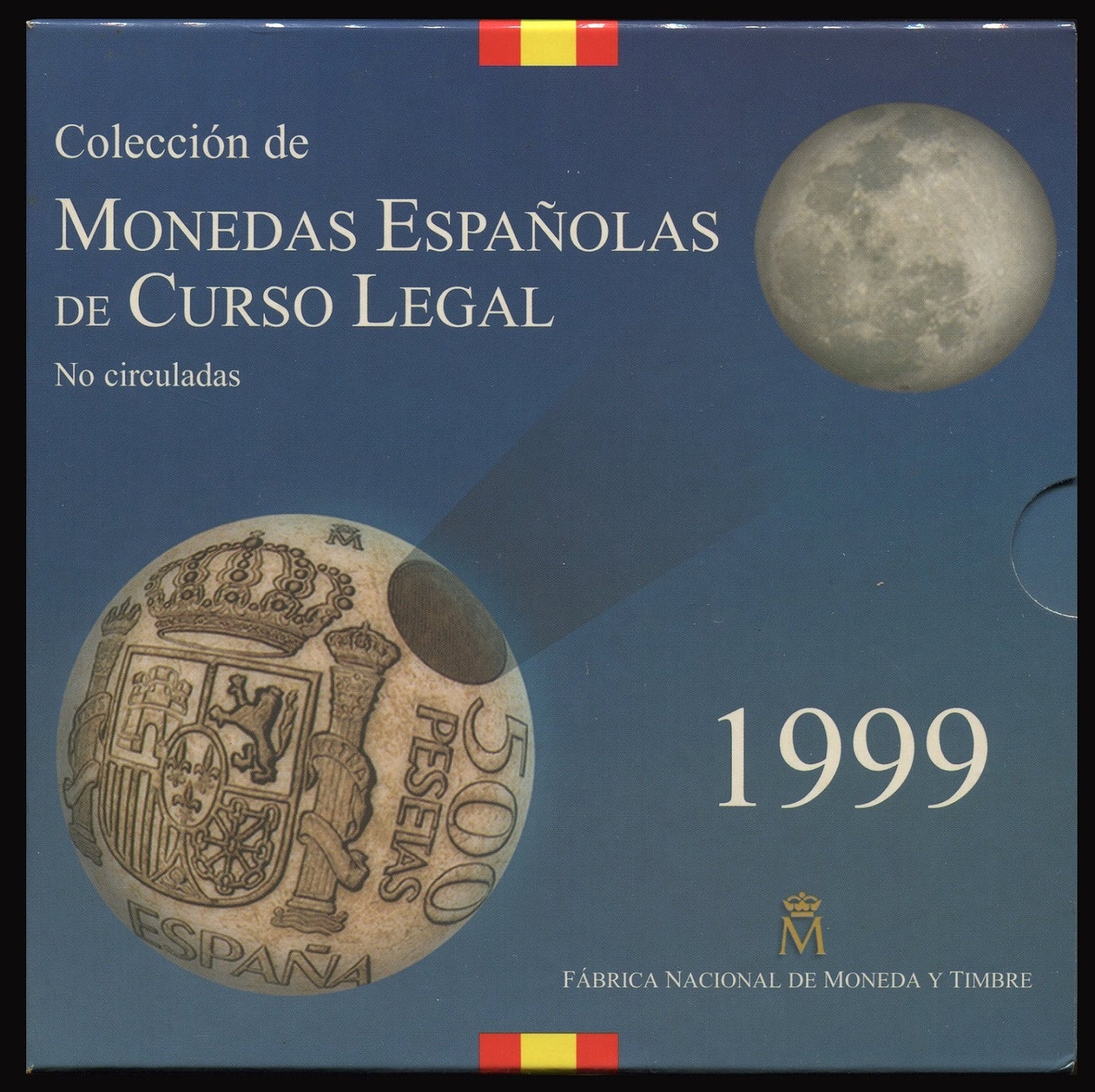 España - 1999 - Juan Carlos I Carteras - Nº 0580 - FDC / MS - Año 1999 8 monedas